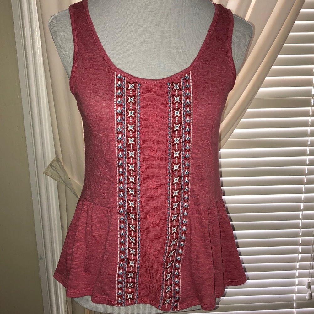 Love On A Hanger Ruffle Peplum Top, Sz Sm